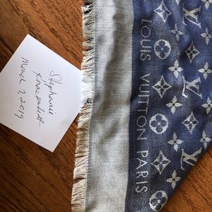 Louis Vuitton- Monogram Shine Shawl (Blue Denim)